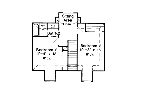 House Plan Design - Southern Floor Plan - Upper Floor Plan #410-385