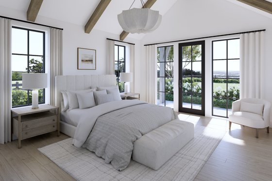 Interior - Master Bedroom for European House Plan #1114-114 - 4 bed, 3.5 bath