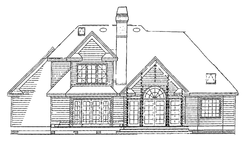 House Design - Exterior - Rear Elevation for Traditional House Plan #929-110 - 3 bed, 2.5 bath