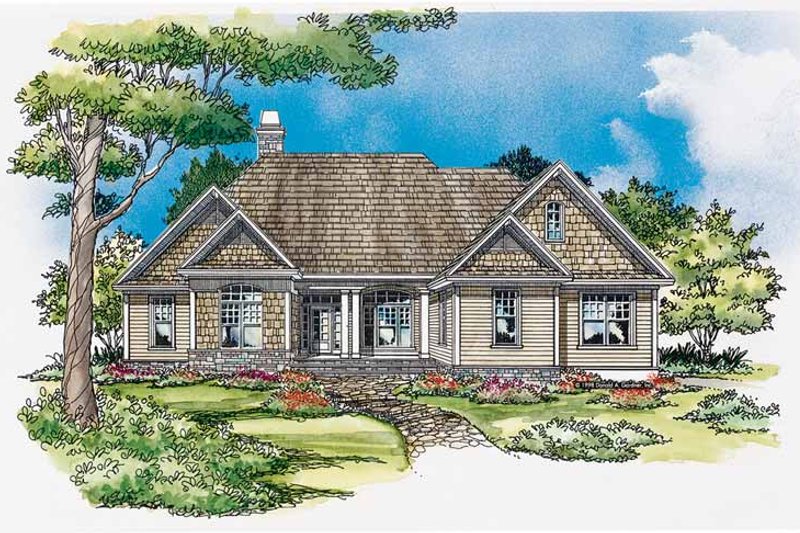 House Blueprint - Craftsman Exterior - Front Elevation Plan #929-328