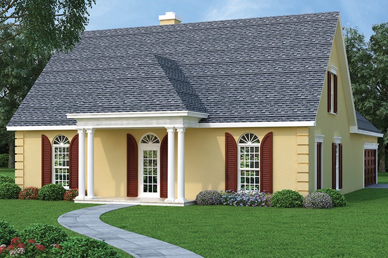 Home Plan - Exterior - Front Elevation 3 for Traditional House Plan #45-490 - 3 bed, 2 bath