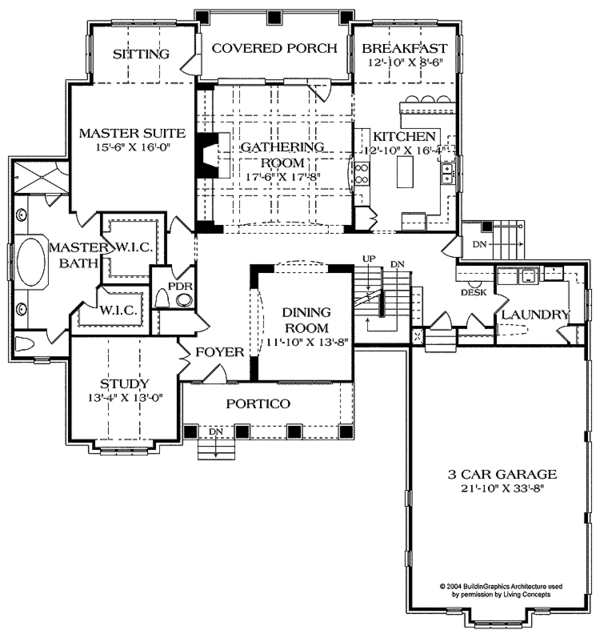 Dream House Plan - Craftsman Floor Plan - Main Floor Plan #453-450