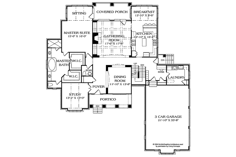 Home Plan - Floor Plan - Main Floor for Craftsman House Plan #453-450 - 5 bed, 5.5 bath