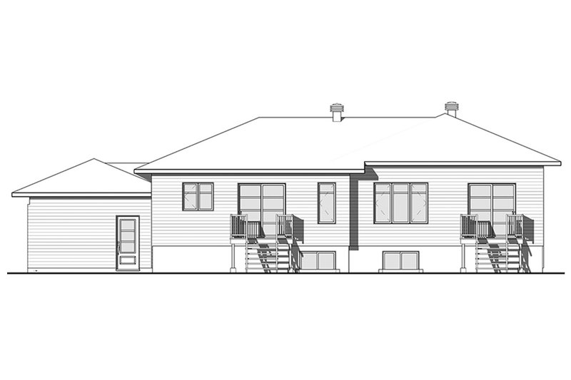 Dream House Plan - Exterior - Rear Elevation for Modern House Plan #23-2640 - 6 bed, 4 bath
