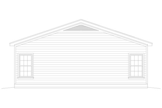 Exterior - Rear Elevation for Country House Plan #932-352 - 2 bed, 2 bath
