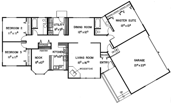 House Plan Design - Contemporary Floor Plan - Main Floor Plan #60-692
