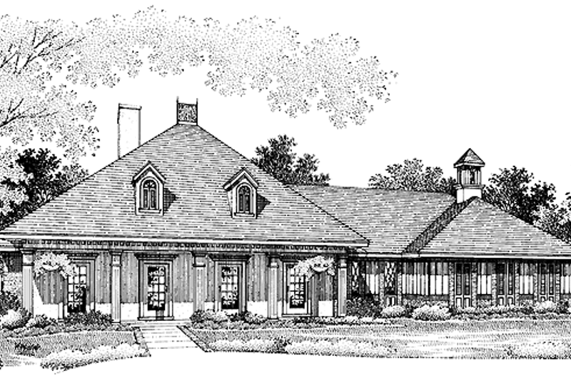 Architectural House Design - Ranch Exterior - Front Elevation Plan #45-395