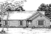 Colonial Style House Plan - 3 Beds 2 Baths 1250 Sq/Ft Plan #30-223 