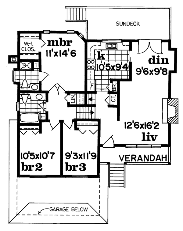 Home Plan - Contemporary Floor Plan - Main Floor Plan #47-714
