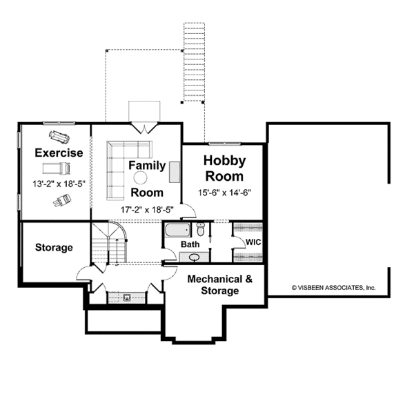 Dream House Plan - Country Floor Plan - Lower Floor Plan #928-206