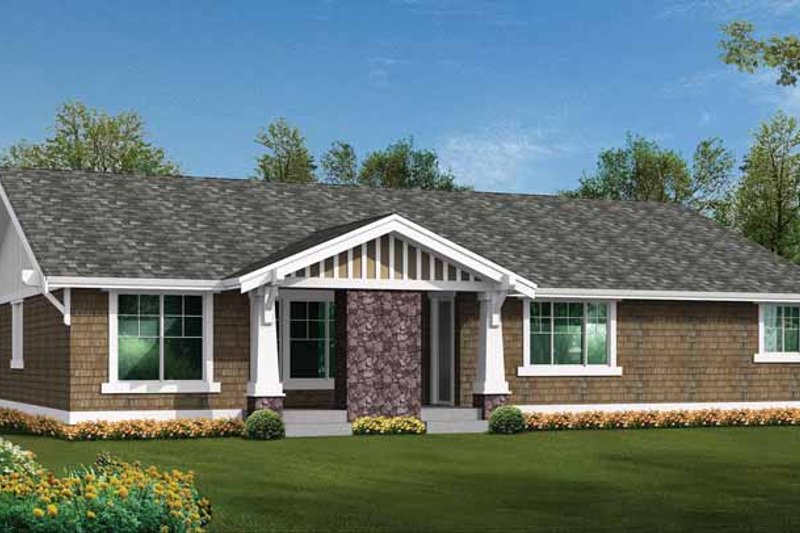 Home Plan - Exterior - Rear Elevation for Craftsman House Plan #132-538 - 3 bed, 2.5 bath
