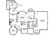 European Style House Plan - 4 Beds 5 Baths 4428 Sq/Ft Plan #20-1196 