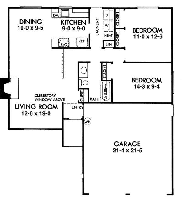 Architectural House Design - Contemporary Floor Plan - Main Floor Plan #320-780