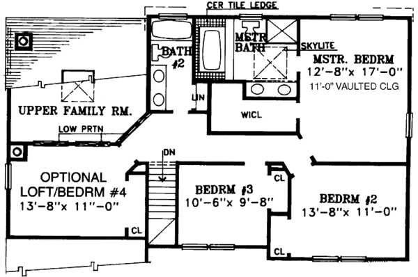 Dream House Plan - Country Floor Plan - Upper Floor Plan #456-101