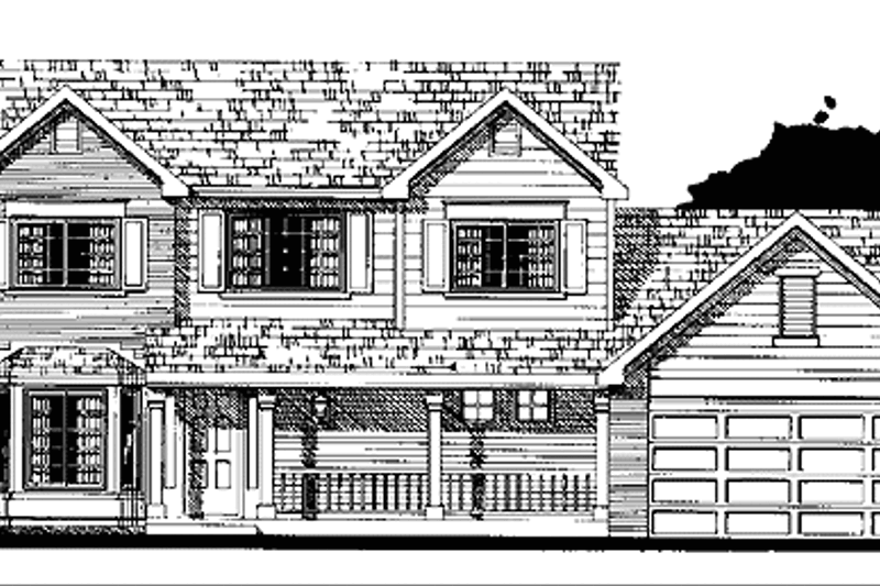 Home Plan - Country Exterior - Front Elevation Plan #300-135