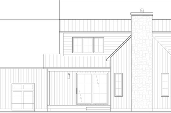 Exterior - Rear Elevation for Classical House Plan #23-2864 - 3 bed, 2.5 bath