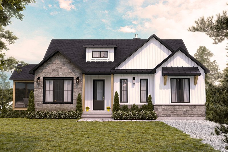 Home Plan - Farmhouse Exterior - Front Elevation Plan #23-2753