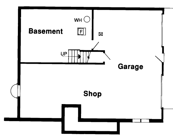 Ranch Floor Plan - Lower Floor Plan #312-293