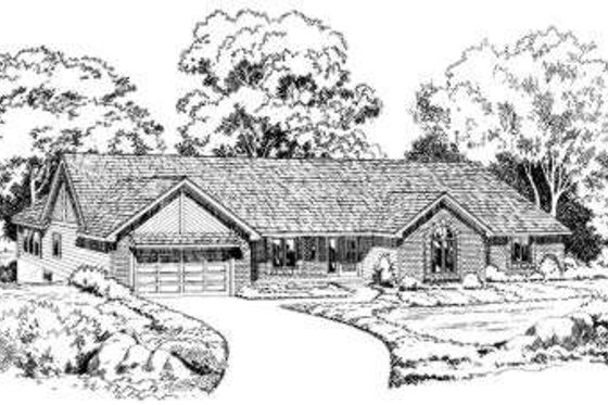 Exterior - Front Elevation for Traditional House Plan #312-220 - 3 bed, 3.5 bath