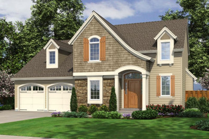 Home Plan - Colonial Exterior - Front Elevation Plan #46-466
