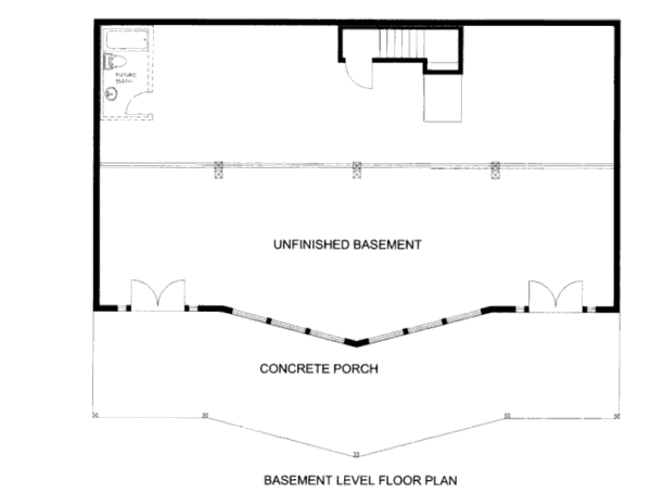 Home Plan - Log Floor Plan - Lower Floor Plan #117-599