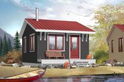 Cottage Style House Plan - 1 Beds 1 Baths 320 Sq/Ft Plan #23-2287 