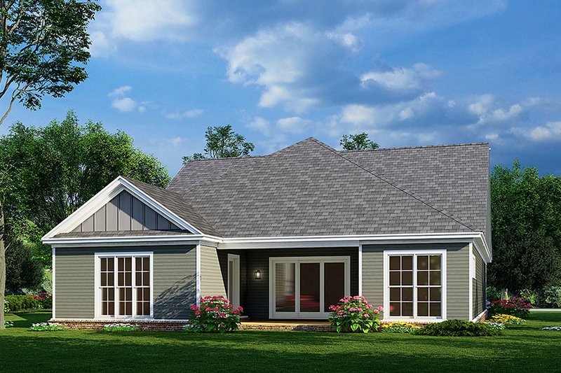 Dream House Plan - Exterior - Rear Elevation for Cottage House Plan #923-253 - 3 bed, 2 bath