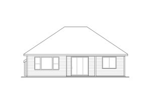 Exterior - Rear Elevation for Cottage House Plan #124-1058 - 3 bed, 2 bath