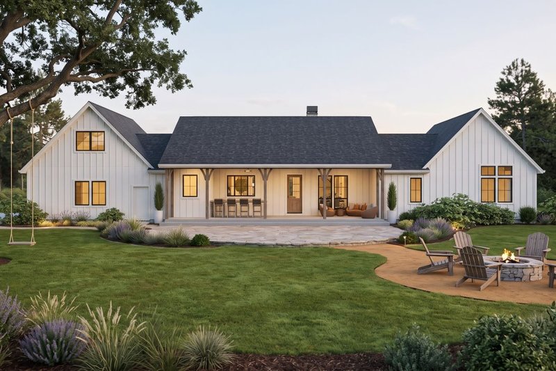 Architectural House Design - Exterior - Rear Elevation for Farmhouse House Plan #1105-13 - 3 bed, 2.5 bath