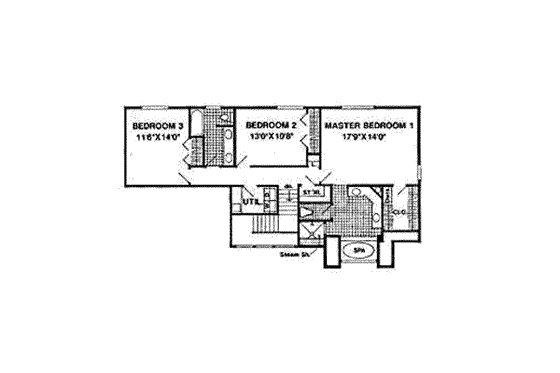 Floor Plan - Upper Floor for Traditional House Plan #116-214 - 3 bed, 2.5 bath