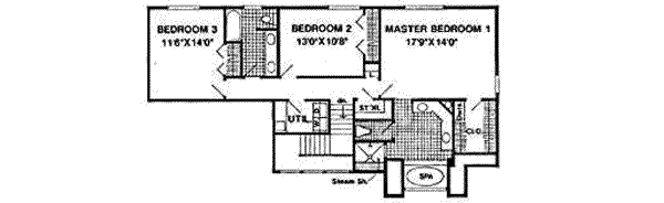 Traditional Floor Plan - Upper Floor Plan #116-214