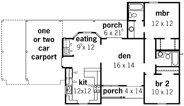 Traditional Floor Plan - Main Floor Plan #16-240