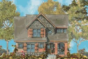 European Exterior - Front Elevation Plan #20-1746