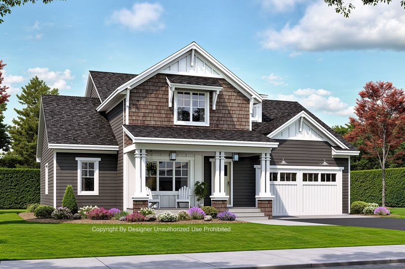 House Blueprint - Exterior - Front Elevation 4 for Bungalow House Plan #51-1361 - 4 bed, 3.5 bath
