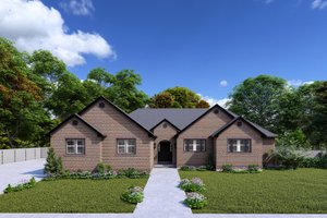 House Blueprint - Exterior - Front Elevation for Traditional House Plan #1060-272 - 3 bed, 2.5 bath