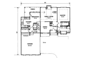 European Style House Plan - 3 Beds 2.5 Baths 1854 Sq/Ft Plan #41-137 