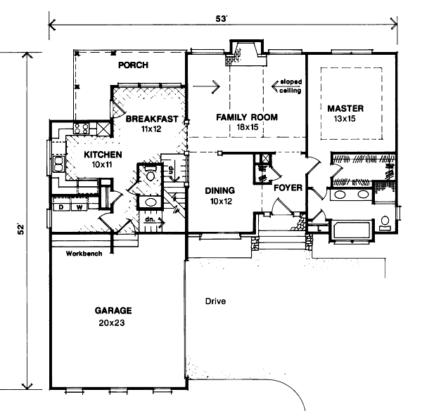 House Plan Design - European Floor Plan - Main Floor Plan #41-137