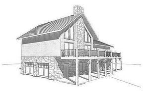 Exterior - Other Elevation for Country House Plan #123-105 - 3 bed, 3 bath
