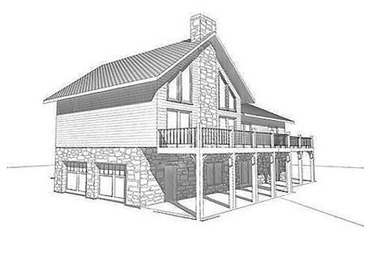 Exterior - Other Elevation for Country House Plan #123-105 - 3 bed, 3 bath