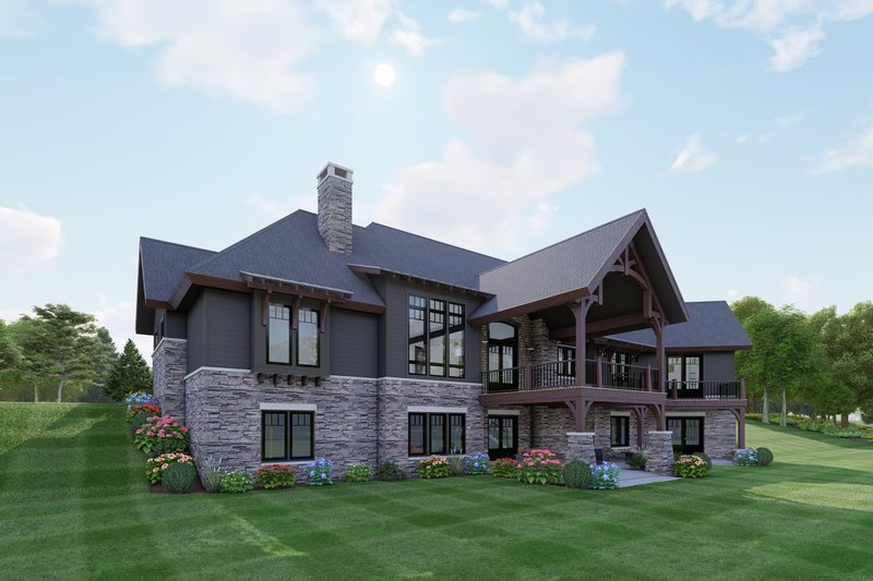 Architectural House Design - Craftsman Exterior - Rear Elevation Plan #1088-6
