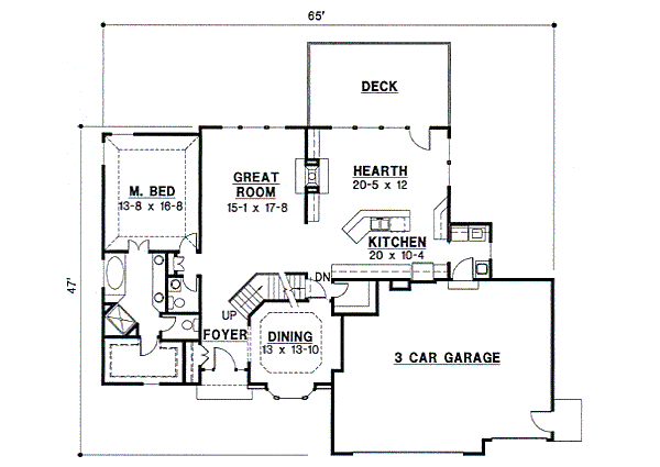 Traditional Floor Plan - Main Floor Plan #67-407