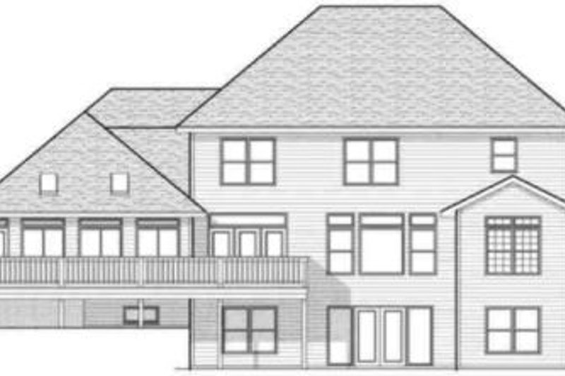 Home Plan - Exterior - Rear Elevation for Colonial House Plan #70-601 - 5 bed, 3.5 bath