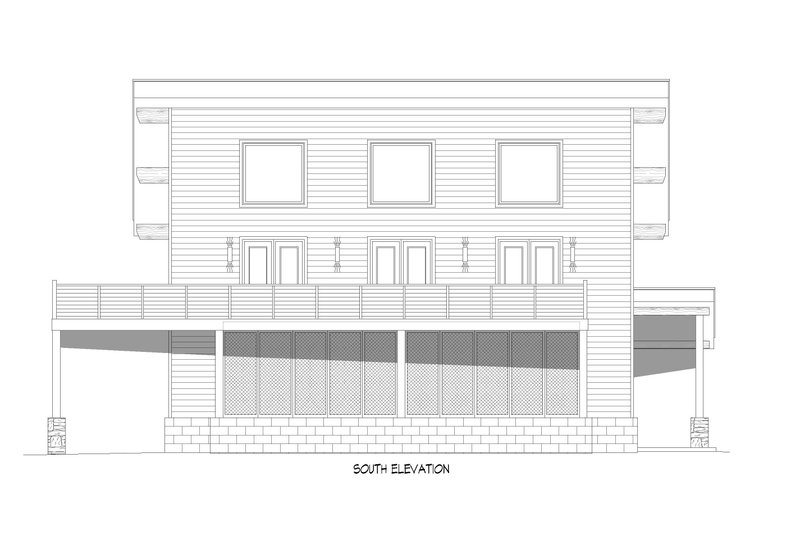 Architectural House Design - Exterior - Other Elevation for Southern House Plan #932-854 - 3 bed, 2.5 bath