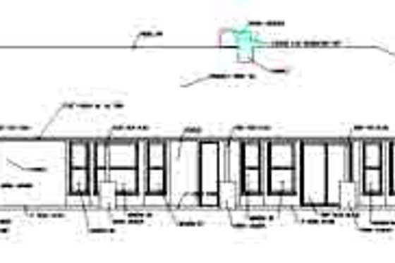 Exterior - Rear Elevation for Adobe / Southwestern House Plan #1-849 - 4 bed, 3.5 bath