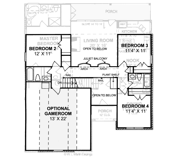 Home Plan - Traditional Floor Plan - Upper Floor Plan #20-360