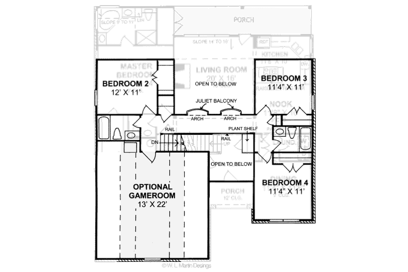 Dream House Plan - Floor Plan - Upper Floor for Traditional House Plan #20-360 - 4 bed, 3.5 bath