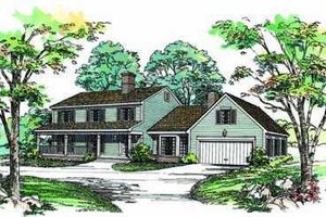 Country Exterior - Front Elevation Plan #72-152