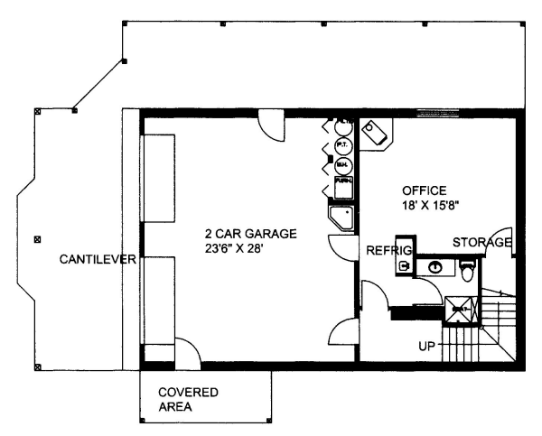 Bungalow Floor Plan - Lower Floor Plan #117-678