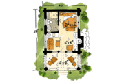 Log Style House Plan - 1 Beds 1 Baths 360 Sq/Ft Plan #942-44 