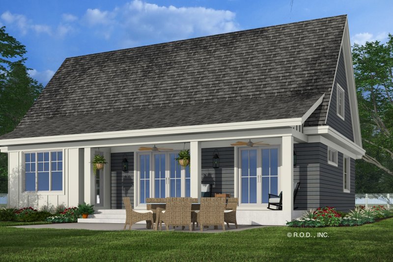 Architectural House Design - Exterior - Rear Elevation 2 for Craftsman House Plan #51-1300 - 3 bed, 3.5 bath